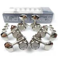 NEW Vintage 1:16 Open Gear Locking Tuning Pegs Gear Butterbean Guitar Machine Heads Tuners Nickel Silver