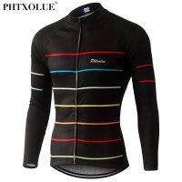 ZZOOI Phtxolue Thermal Fleece Cycling Jerseys Autumn Winter Warm Pro Mtb Long Sleeve Men Bike Wear Spring Summer Cycling Clothing