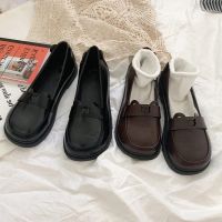 COD DSGRTYRTUTYIY [READY STOCK] Japanese lolita Small Leather Shoes Female British Students Flat Sole All-Match Round Toe jk Uniform