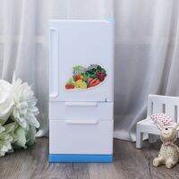 57EE Refrigerator Play Set Doll House Doll Fridge Freezer With Food Kid Toy