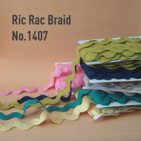 MOMOTARA No.1407 Ric Rac Braid เทปซิกแซก เทปถัก ซิกแซก  ขนาด 4 CM ยาว 18 หลา ริบบิ้นผ้า ลูกไม้