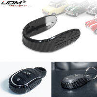 IJDM คาร์บอนไฟเบอร์รูปแบบ Key Fob Shell Chain Union Jack ตกแต่งสำหรับ BMW Mini Cooper S JCW One D F55 F56 F57 Sagitar Acce