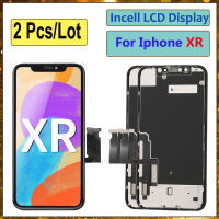 หน้าจอแสดงผล Iphone XR 2ชิ้น/ล็อต Incell LCD + การเปลี่ยนไม่มีพิกเซลที่ตายสัมผัสทำให้เป็นดิจิทัลประกอบ3มิติหน้าจอโทรศัพท์มือถือ XR