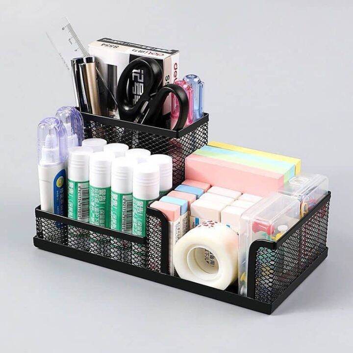 4 in 1 Pen Holder or Note Holder Desk Organizer Paper Tray with Desktop ...