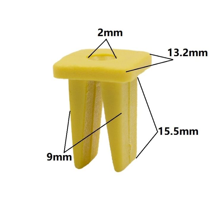 30pcs-car-fixed-screw-square-round-head-nut-screw-fixed-grommet-clip-yellow-plastic-fastener