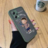 เคสพร้อมเคสโทรศัพท์สำหรับ Xiaomi Redmi Note 12 5G Xiaomi Poco X5 5G ตัวการ์ตูนน่ารักเด็กน้อยมีน้ำค้างแข็งโปร่งใสเคสใส่โทรศัพท์นิ่มกันกระแทกกล้องฝาครอบเต็มขอบ