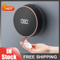 New Automatic Liquid Soap Dispenser Wall Mounted USB Rechargeable Touchless LED Temperature Display Infrared Sensor Foam Machine