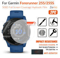 Zenia 2ชิ้น HD แบบเต็มหน้าจอขอบโค้งปกป้องทุกส่วนของเครื่องฟิล์มกันรอยสำหรับ Garmin Forerunner 255 255S Forerunner255 Forerunner255S สมาร์ทวอท์ช HD 9ชั่วโมง Unbreakable มองไม่เห็นฟิล์มบาง TPU ฟิล์มป้องกันป้องกันการแผ่นฟิล์มกันรอย