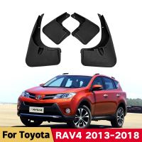 【ชิ้นส่วนยานยนต์ร้อน111】ชุดแผ่นบังโคลนกันชนรถสำหรับโตโยต้า RAV4 2013-2018แผ่นกันโคลนแผ่นกันกระเซ็น XA40แผ่นบังโคลนหน้าหลังอุปกรณ์ตกแต่งรถยนต์