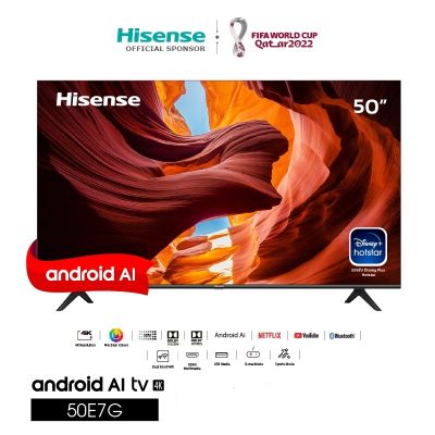 Hisense TV แอนดรอยด์ 50E7G 4K UHD Android TV/ระบบ / Dollby Atmos Clearance grade B