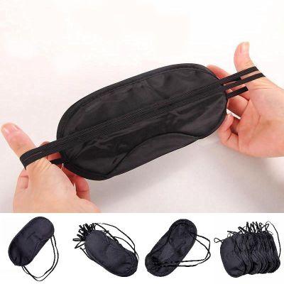 Black Soft Comfortable Mask Sleeping Shade Cover Portable Travel Mask Eyeshade Blindfold M3E1