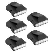 5Pcs 5 LED Sensor Head Cap Hat Lamp Light Torch Black Hiking Flashlight Cycling Flash Lights Outdoor Riding