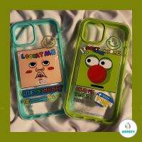 Hot Sale เคสโทรศัพท์มือถือ ลายการ์ตูนมอนสเตอร์ อีโมจิ สีเขียว สําหรับ Iphone 14 13 12 11 Pro Max 7 Plus 3 In 1