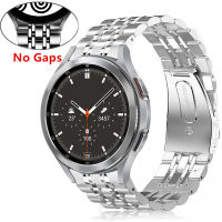 No Gaps Stainless Steel Strap for Samsung Galaxy Watch 4 Classic 46mm 42mm Wrist Band Curved end Metal Bracelet Belt Accessories