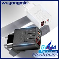 Wuyangmin 45วัตต์ QC 3.0ชาร์จ USB LED จอแสดงผลดิจิตอลค่าใช้จ่ายได้อย่างรวดเร็วโทรศัพท์ชาร์จอะแดปเตอร์