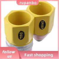 ปากกาเรซินกล่องจัดระเบียบโต๊ะหมุนได้สีเหลือง RUPANBO039392692ทนทานถ้วยดินสอสำนักงาน