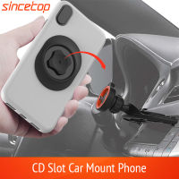 sincetop Universal Car CD Slot Phone Holder 360 Rotation Cradle Navigation Mount Cell Phone Stand Bracket Clip for iPhone Samsung GPS