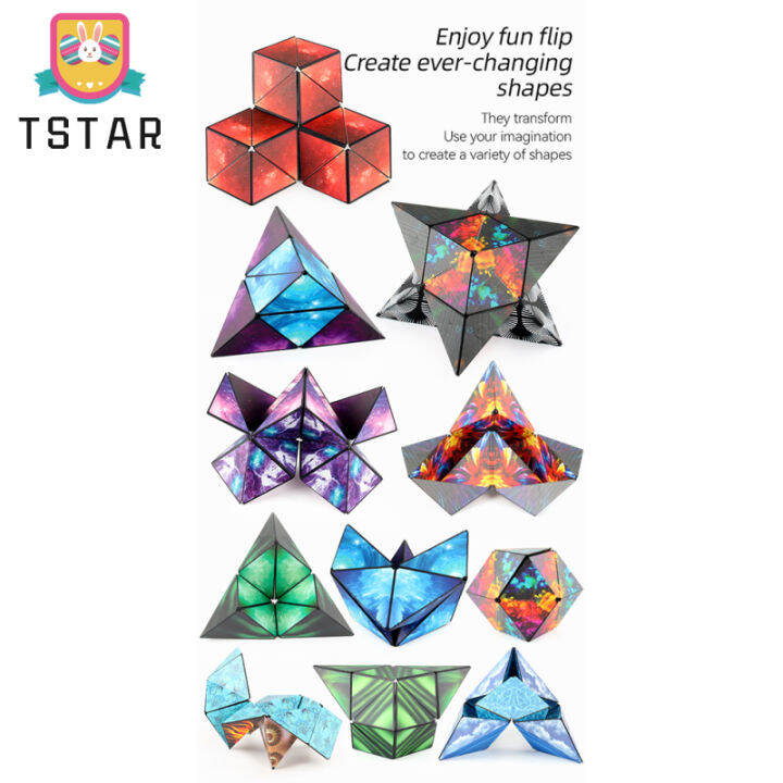 ts-ready-stock-magnetic-magic-cube-variety-geometric-changeable-3d-decompression-infinite-cube-สำหรับของเล่นเด็ก-cod