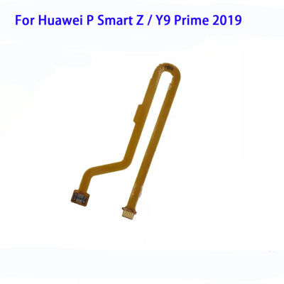 สำหรับ Huawei P Smart Z / Y9 Prime 2019ปุ่มโฮมปุ่มลายนิ้วมือเซ็นเซอร์สายเคเบิลงอได้ส่วนซ่อมขั้วต่อ ID สัมผัส