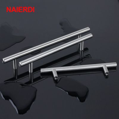 ☂✾❇ NAIERDI 4 24 Stainless Steel Handles Diameter 10mm Kitchen Door Cabinet T Bar Straight Handle Pull Knobs Furniture Hardware