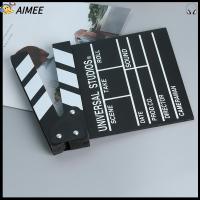 AIMEE 2020cm แฟชั่น โล่ ทำด้วยไม้ แฮนด์เมด ผู้กำกับวิดีโอ Clapboard อุปกรณ์ประกอบฉากการยิง ภาพยนตร์ภาพยนตร์โทรทัศน์ กระดานชนวน Clapper