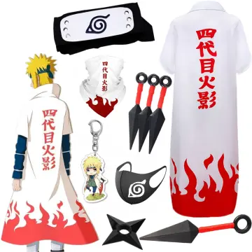 Anime Naruto Cosplay Costume 4th Fourth Hokage Namikaze Minato Cape Cloak  Robe