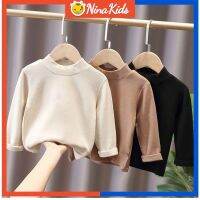 1-7 Years Baby Girls Turtleneck Tops Bottoming Shirts