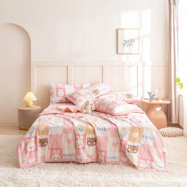 cod-factory-wholesale-pure-summer-quilt-four-piece-set-inside-and-outside-class-a-air-conditioning-maternal-child-grade-thin