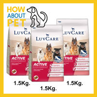 อาหารสุนัข Luvcare Active สำหรับสุนัขโตพันธุ์ใหญ่ที่มีกิจกรรมมาก 1.5กก. (3 ถุง) Luvcare Active Dog Food for Large Breed Dogs 1.5Kg. (3bag)