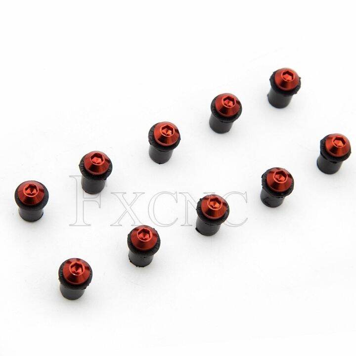 อุปกรณ์เสริมอเนกประสงค์10ชิ้น-m5x16mm-รถจักรยานยนต์สลักเกลียวกระจกบังลมกระจกหน้ารถสกรูชุดสำหรับฮอนด้าซูซูกิคาวาซากิยามาฮ่า