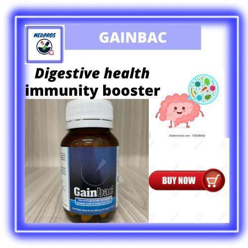 MEDPROS Gain Bac 500mg 60 Capsules (Gainbac) probiotics kuman bagus EXP