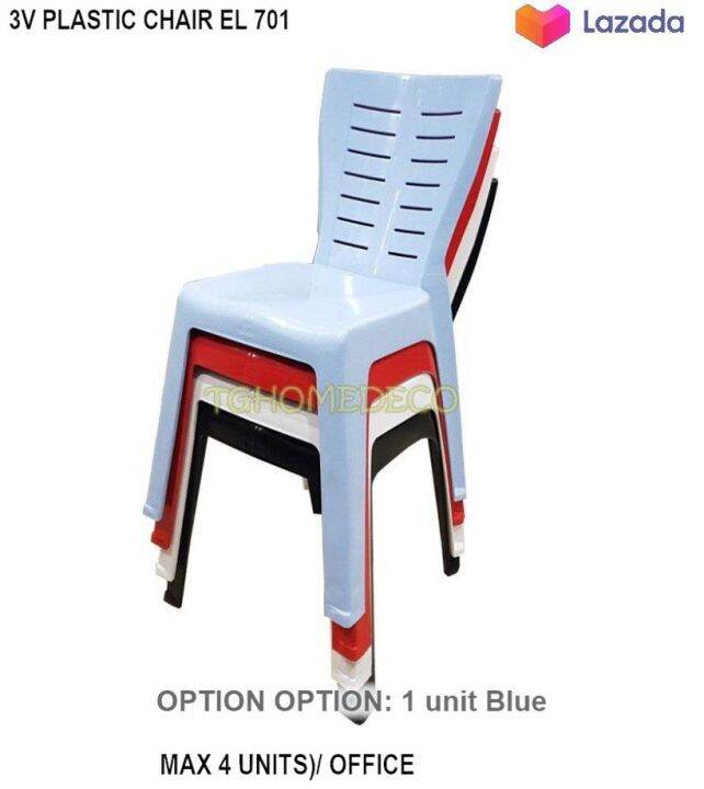 3v plastic chair el 701 (max 4 units)/ office chair / restaurant chair