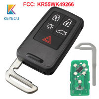 FCC ID: KR55WK49266 Smart Remote Car Key Fob เปลี่ยน5ปุ่ม433MHz ชิป ID46สำหรับ Volvo S80 S60 SC60 XC70 V70