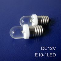 【❖New Hot❖】 yanjina85828158 หลอดไฟ E10 Led 12V คุณภาพสูงไฟเตือน Led E10หลอดไฟ Led E10 12V ไฟนำร่อง E10ชิ้น/ล็อต Led 100ดวง