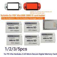 1-5ชิ้นสำหรับ Card1000เกม Psvita/2000 PSV อะแดปเตอร์3.60 SD Micro การ์ด SD รุ่น5.0 SD2VITA สำหรับ PS Vita บัตรหน่วยความจำ TF