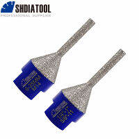 SHDIATOOL 6*25มม. เพชรสูญญากาศ zed Milling Finger Bit Cone Shaping Edge Chamfering M14 58ด้ายกระเบื้องพอร์ซเลน Marble Cut