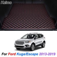 พื้นท้ายรถหนังซับในห้องเก็บสัมภาระ Alas Bagasi Mobil พรมปูพื้นสำหรับฟอร์ด Kuga Escape 2013-2019