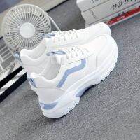 Women Sports Shoes รองเท้าผ้าใบผู้หญิงเกาหลีเทรนด์ใหม่นักเรียนสาวมาการองรองเท้าสีขาวน่ารัก
