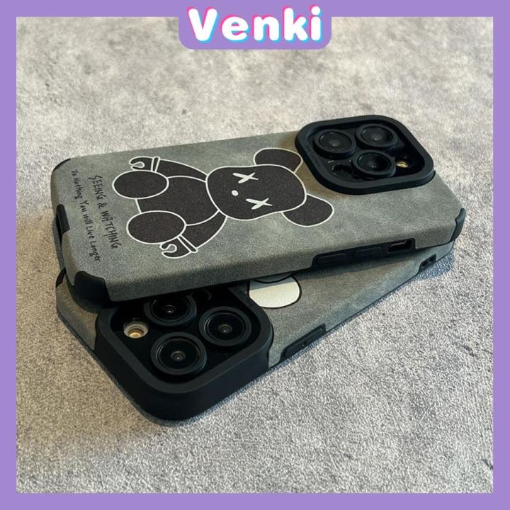 venki-สำหรับ-iphone-11-case-leather-leather-pupil-eyes-suede-phone-case-soft-shockproof-airbag-case-protection-camera-simple-bear-compatible-iphone-14-13-pro-max-12-xr-xs-7-8plus