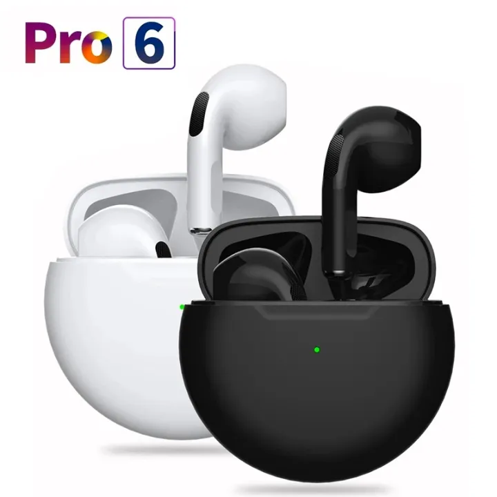 【เคส Airpods 】หูฟังไร้สาย Pro 6 Tws หูฟังสเตอริโอหูฟังบลูทูธหูฟัง Cancle เสียงรบกวนชุดหูฟังกีฬา 0700