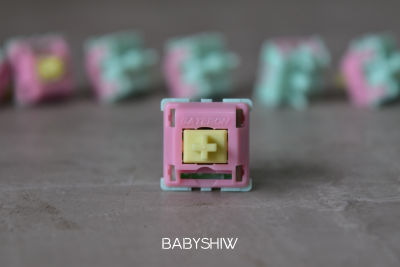 (พร้อมส่งในไทย) KETFIRST CREAM GETERON / Linear / Switch mechanical keyboard / Pantone Cream Green + Pink + Yellow