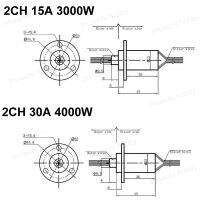 1PCS Conductive Rotor ไฟฟ้าโต๊ะรับประทานอาหาร Induction Cooker Turntable Slip Ring 2346CH 5A-30A Slipring Rotary Connector