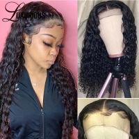 Brazilian Remy Curly Human Hair Wig 13x3 Lace Front Human Hair Wigs For Women Closure Wig Pre Plucked Water Wave Wig Gift ของขวัญ