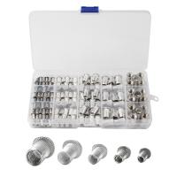 150PCS Aluminum Alloy Rivet Nut M3 M4 M5 M6 M8 Flat Head Threaded Rivet Insert Nutsert Cap Rivet Nut Assortment Kit