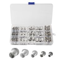 〖Maximus metals〗150PCS อลูมิเนียม Rivet Nut M3 M4 M5 M6 M8แบนหัวเกลียว Rivet ใส่ Nutsert หมวก Rivet Nut Assortment Kit