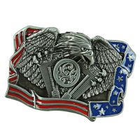 Western Cowboy The United State of American Flag Eagle Belt Buckle Belts