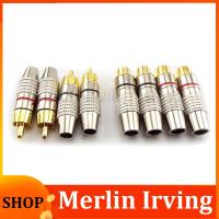 Merlin Irving Shop 50pcs Gold Plated RCA Male Female Jack Plug Connector Audio Video Adapter RCA Female Male  Convertor for Coaxial Cable