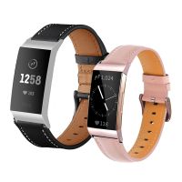 Skórzane smartband z zegarkiem dla Fitbit Charge 3/2 zapasowy pasek na nadgarstek dla Fitbit Charge 4 zespół inteligentny akcesoria