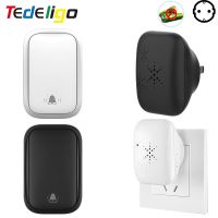 ✤✚♞ Wireless Doorbell Sets Self-Powered No Battery Required Transmitter Receiver 220V EU FR Smart Doorbell Outdoor Home Long Range