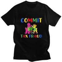 Commit Tax Fraud Lovers Japanese Fun Animal Print Trend Loose Simple Design Couple